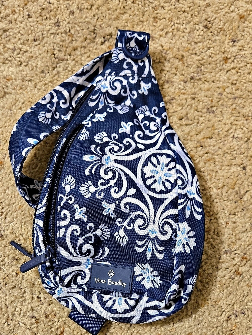 Vera Bradley Floral Crossbody Bag in Blue & White